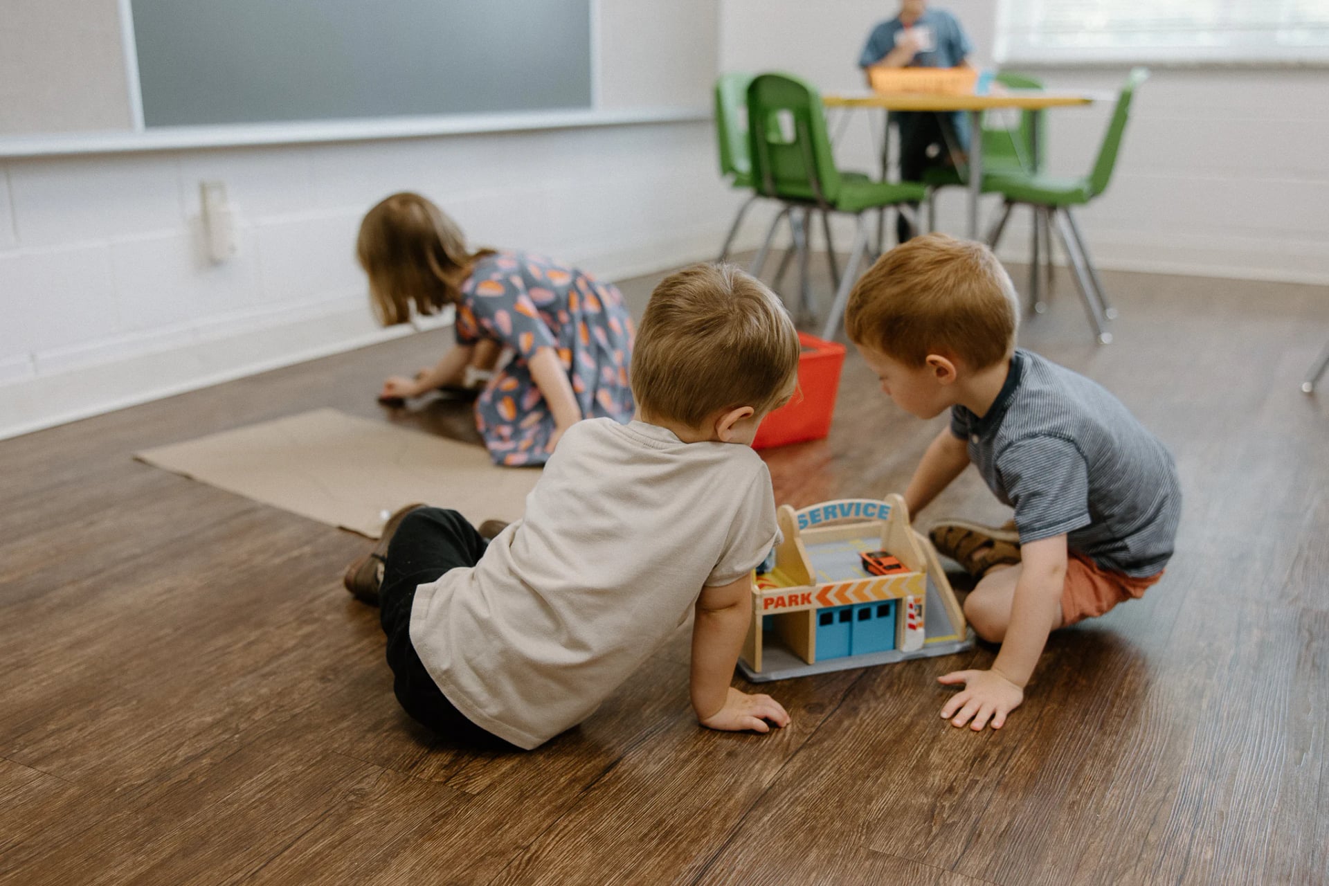 Kids playing in the Freedom Kids classroom